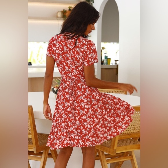 Petal Breeze Ditsy Floral Mini Dress - Picture 2 of 5